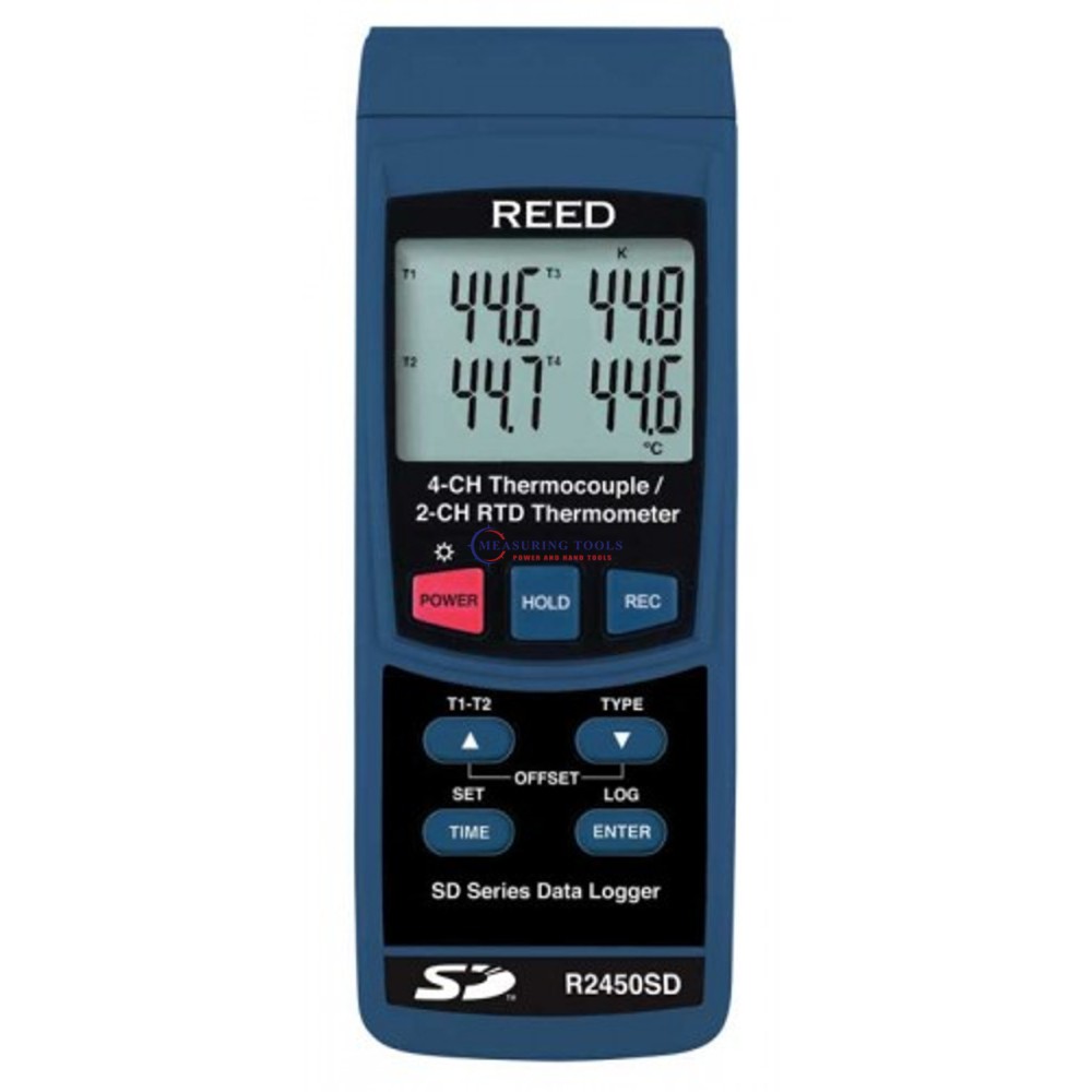 Reed R2450sd Data Logging Thermometer, 4-Ch Thermocouple, 2-Ch Rtd Thermocouples & Digital Thermometers image