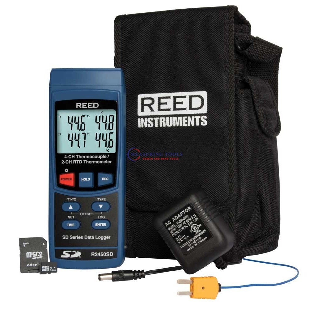 Reed R2450sd-Kit Data Logging Thermometer With Power Adapter And Sd Card Thermocouples & Digital Thermometers image