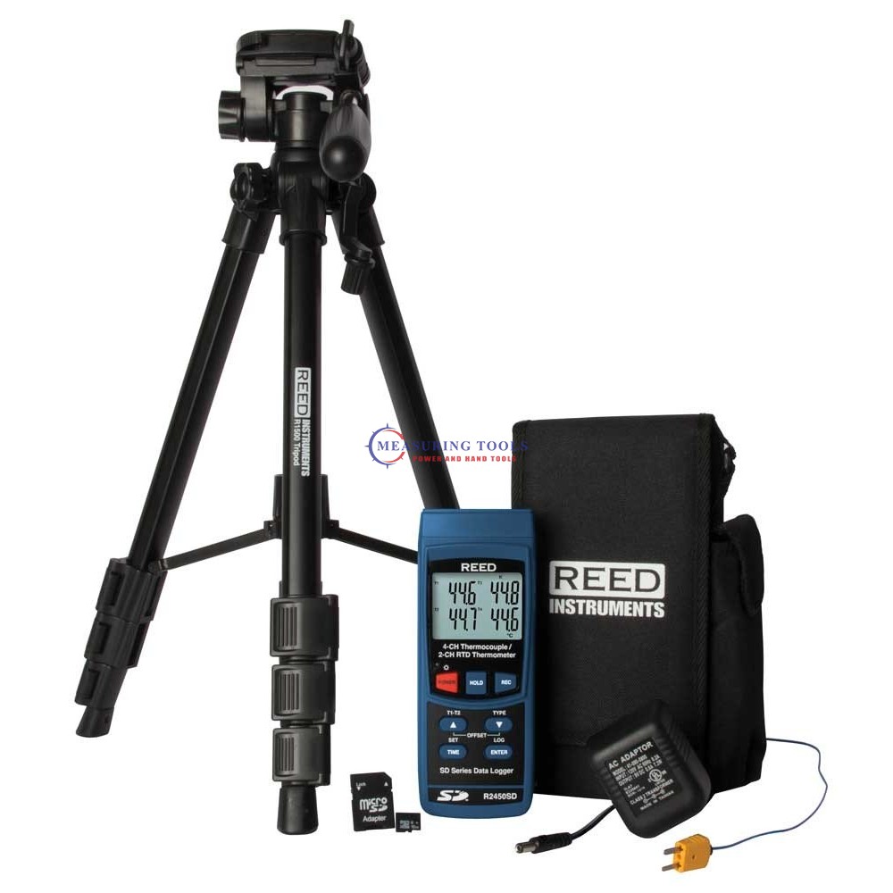 Reed R2450sd-Kit2 Data Logging Thermometer With Tripod, Sd Card And Power Adapter Thermocouples & Digital Thermometers image