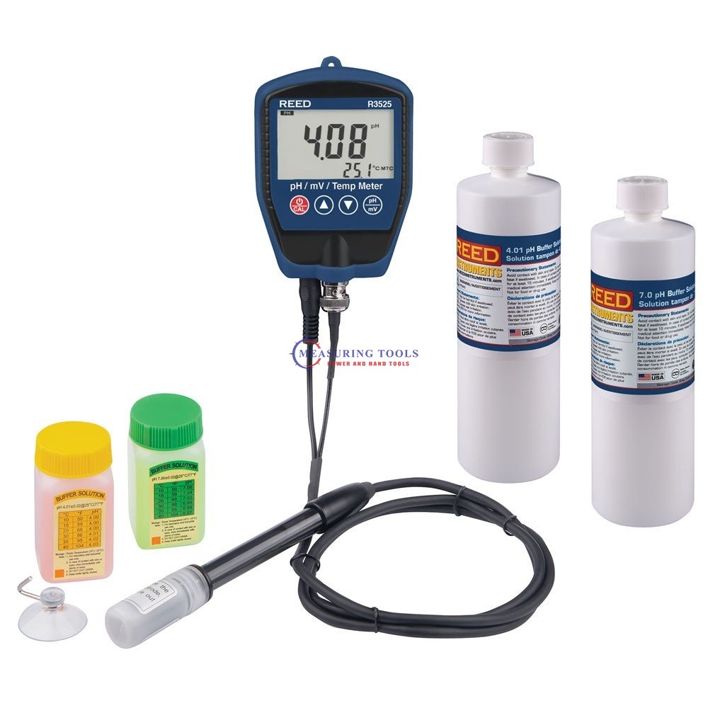 Reed R3525-Kit Ph Mv Meter Kit With Buffer Solutions PH, Conductivity & TDS Meters image