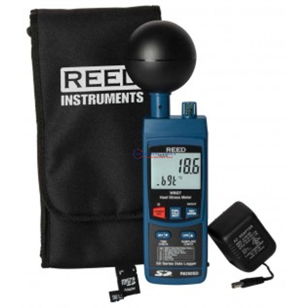 Reed R6250sd-Kit Data Logging Heat Stress Meter With Power Adapter And Sd Card Refractometers & Heat Stress Meters image