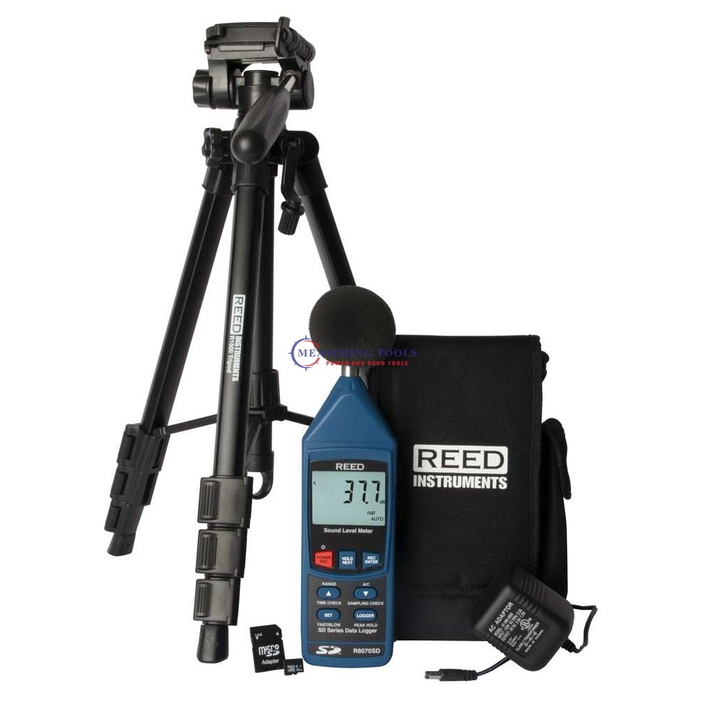 Reed R8070sd-Kit2 Data Logging Sound Meter With Tripod, Sd Card And Power Adapter Light, Sound, Moisture & Environmental Meters image