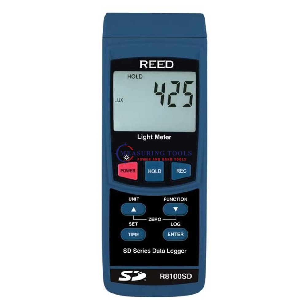 Reed R8100sd Data Logging Light Meter, 100,000 Lux Light, Sound, Moisture & Environmental Meters image