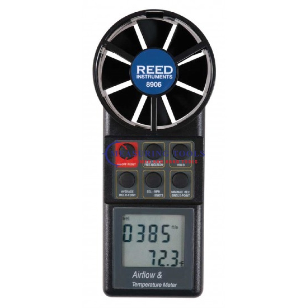 Reed 8906 Anemometer/Thermometer, Rotating Vane W/ Air Volume Air Velocity Meters image