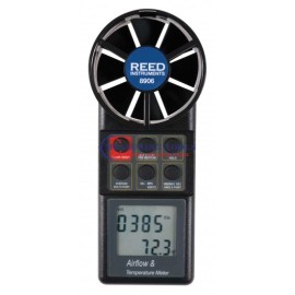 Reed 8906 Anemometer/Thermometer, Rotating Vane W/ Air Volume