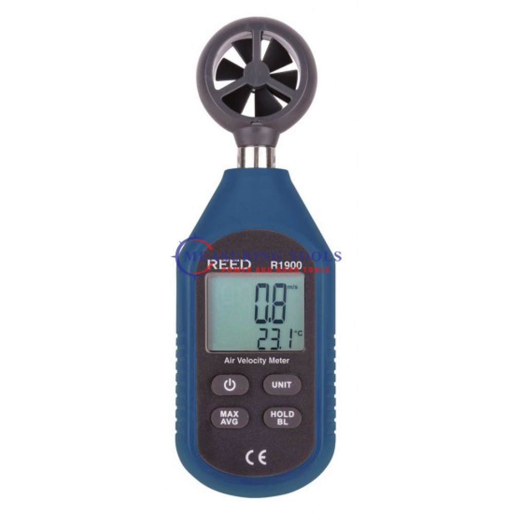 Reed R1900 Anemometer/Thermometer, Rotating Vane, Compact Air Velocity Meters image