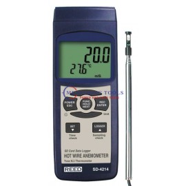 Reed SD-4214 Anemometer/Thermometer, Hot Wire, Data Logger