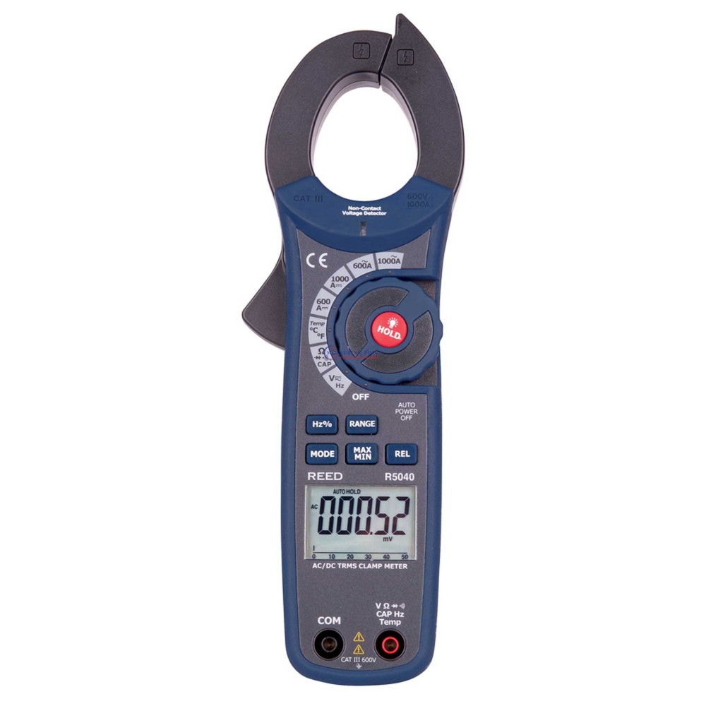 Reed R5040 Clamp Meter, Trms, 1000A AC/DC W/Temp Clamp Meters image