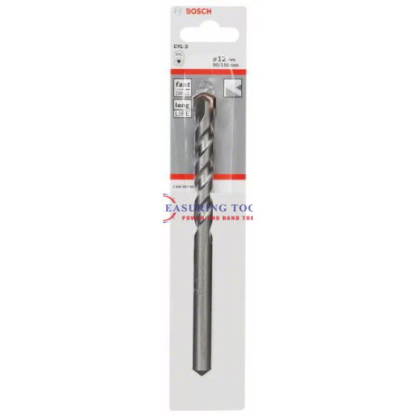 Bosch CYL-3 12 X 90 X 150 Mm, D 10 Mm Cylindrical Drill Bits CYL 3 Concrete Cylindrical Drill Bits image