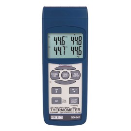 Reed Sd-947 Thermometer, Thermocouple, 4-Ch, Rtd 2-Ch, Data Logger