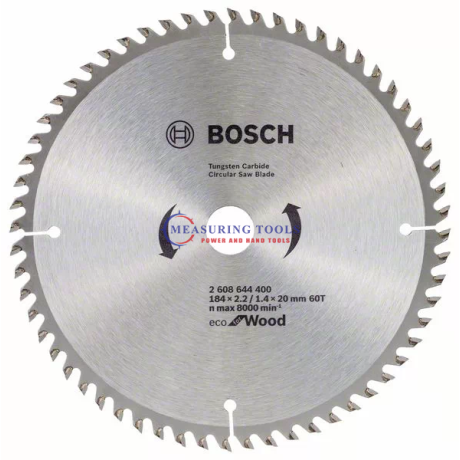 Bosch ECO For Wood 184x2.2/1.4x20 60T Circular Saw Blades ECO Circular saw blade image