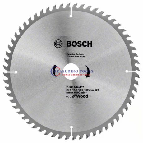 Bosch ECO For Wood 254x3.0/2.0x30 60T Circular Saw Blades ECO Circular saw blade image