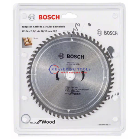 Bosch ECO For Wood 184x2.2/1.4x20 60T Circular Saw Blades ECO Circular saw blade image