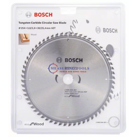 Bosch ECO For Wood 254x3.0/2.0x30 60T Circular Saw Blades ECO Circular saw blade image