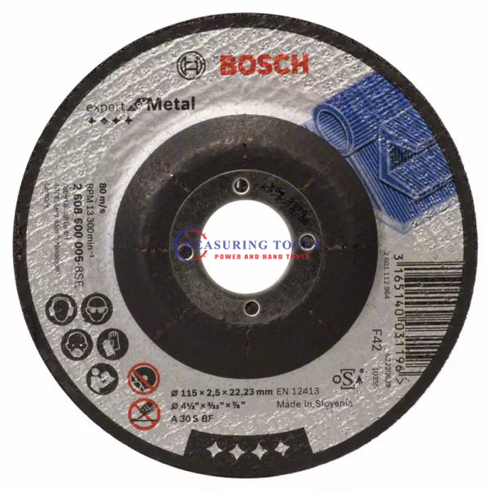 Bosch Expert Cutting Disc With Depressed Centre, 115 Mm, 22,23 Mm, 2,5 Mm Expert Cutting/grinding discs image