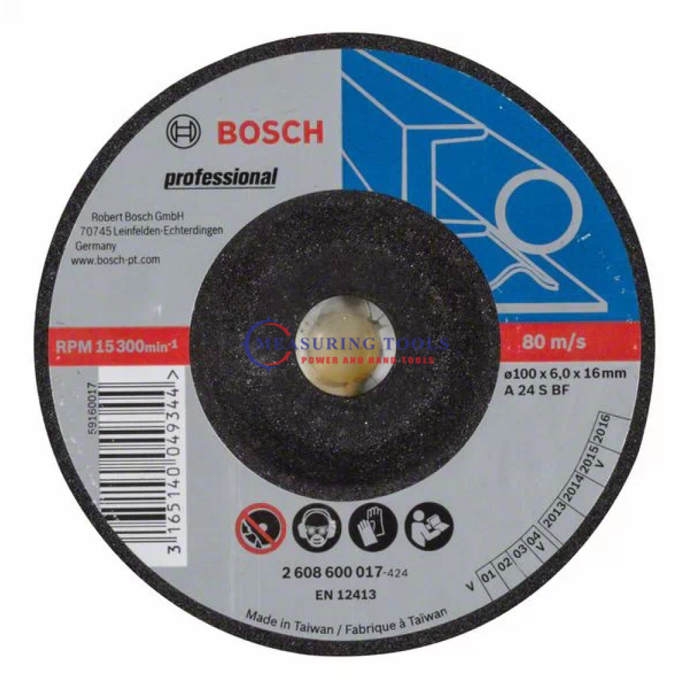 Bosch Expert For Grinding Disc With Depressed Centre, 100 Mm, 16,00  Mm, 6,0 Mm Expert Cutting/grinding discs image