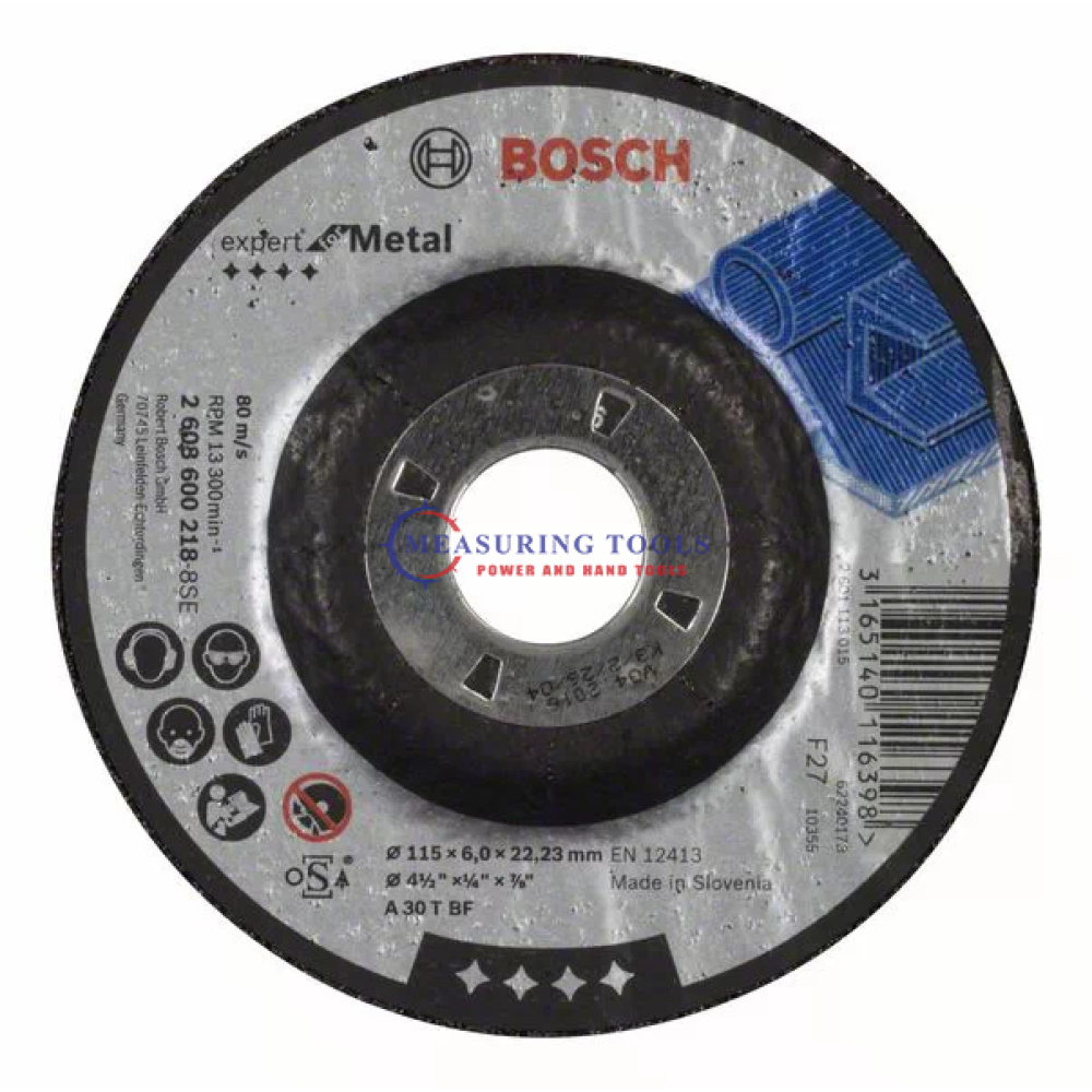 Bosch Expert Grinding Disc With Depressed Centre, 115 Mm, 22,23 Mm, 6,0 Mm Expert Cutting/grinding discs image