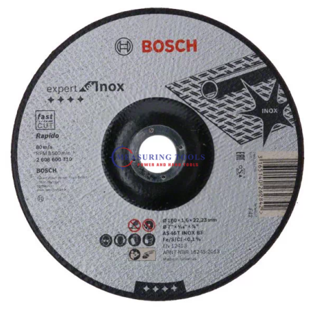 Bosch Expert INOX Straight Cutting Disc, 180 Mm, 22.23 Mm, 1,6 Mm Expert Cutting/grinding discs image