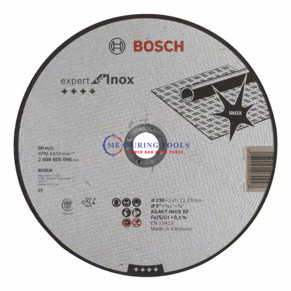 Bosch Expert For INOX Straight Cutting Disc, 230 Mm, 22.23 Mm, 2,0 Mm Expert Cutting/grinding discs image