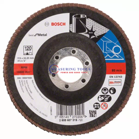 Bosch Best For Metal 115 Mm, 22.23 Mm, G120 Flapdiscs Flap discs image
