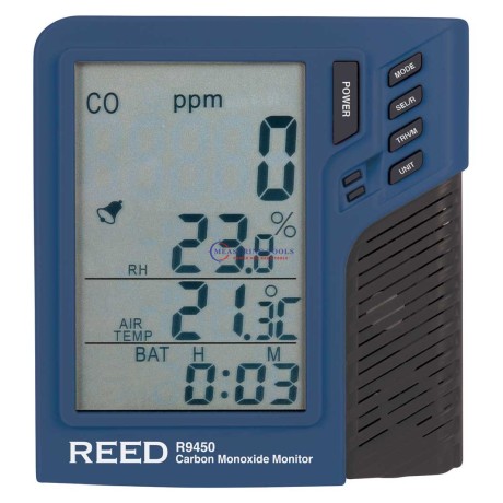 Reed R9450 Carbon Monoxide Meter With Temp/Humidity, Desktop Gas Detectors image