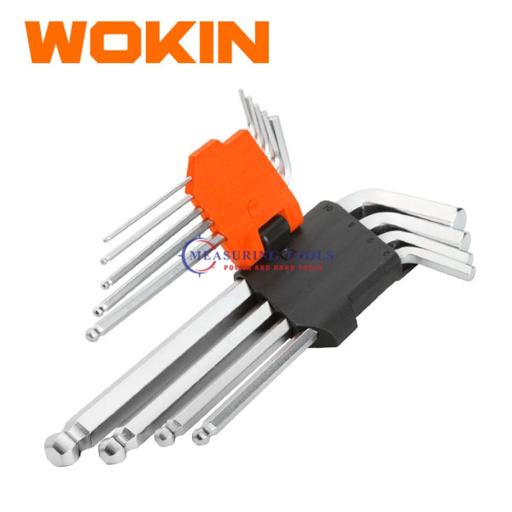 Wokin 9pcs Extra Longarm Ball Point Hex Key Set Fastening Tools image