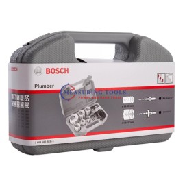 Bosch 9-piece Plumber Holesaw Set, Bi-metal 19, 22, 29, 38, 44, 57, 14-30, 32-152, 6,35 X 75 Mm, 6,3