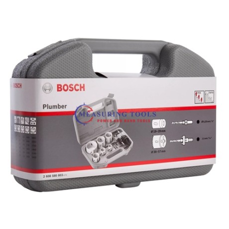 Bosch 9-piece Plumber Holesaw Set, Bi-metal 19, 22, 29, 38, 44, 57, 14-30, 32-152, 6,35 X 75 Mm, 6,3 Holesaw sets image