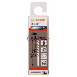 Bosch HSS-Co, DIN 338 3,5 X 39 X 70 Mm  (10pcs) Metal Drill Bits