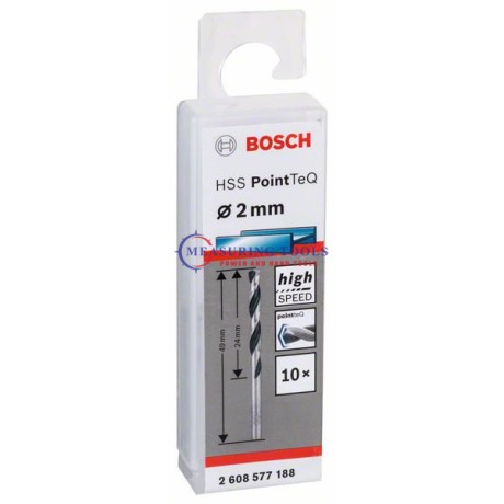 Bosch HSS PointTeQ DIN 338 2 X 24 X 49 Mm (10pcs) Metal Drill Bits HSS PointTeQ Metal drill bits image