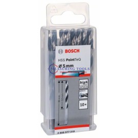 Bosch HSS PointTeQ DIN 338 5 X 52 X 86 Mm (10pcs) Metal Drill Bits