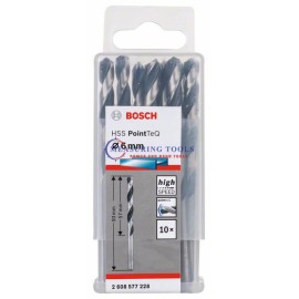 Bosch HSS PointTeQ DIN 338 6 X 57 X 93 Mm (10pcs) Metal Drill Bits