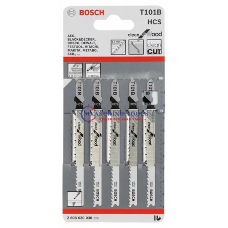 Bosch T 101 B Clean For Wood (5pcs) Jig Saw Blades Jigsaw blades image