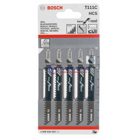 Bosch T 111 C Basic For Wood (5pcs) Jig Saw Blades Jigsaw blades image