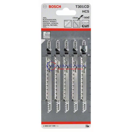 Bosch T 301 CD Clean For Wood (5pcs) Jig Saw Blades Jigsaw blades image