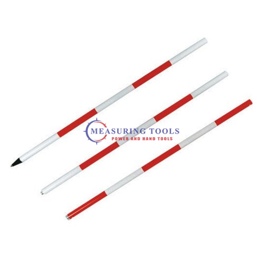 Muya BGG-22 2m Aluminum range pole with tip, 50cm red, 1m pole each Lasers & Leveling Rods image