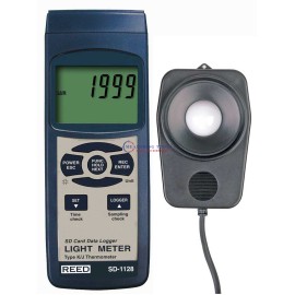 Reed SD-1128 Light Meter/Type J/K Thermometer, Data Logger, 100,000 Lux