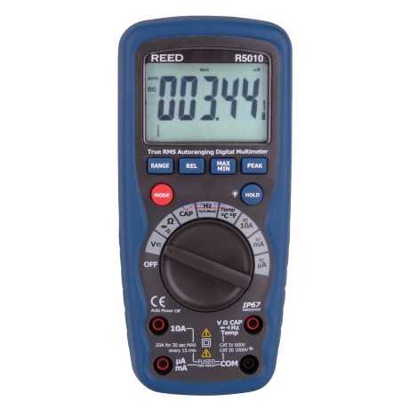 Reed R5010 Trms Ac/Dc Multimeter With Temperature, 1000v Ac/Dc Multimeters image
