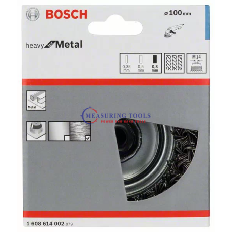 Bosch Wire Cup Brush 100 Mm, 0,8 Mm, M14 Power Tools Accessories image