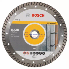 Bosch Professional For Universal Turbo 230 Mm X 22,23 Mm X 2,5 Mm Diamond Cutting Disc