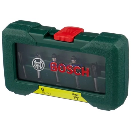 Bosch Routing 6pcs Routerbit Set (6mm) Routing bits image
