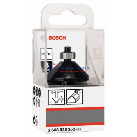 Bosch Routing Chamfer Bit 8 Mm, B 11 Mm, L 15 Mm, G 56 Mm, 45 Routing bits image