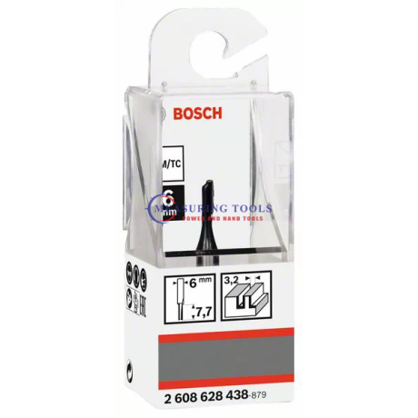 Bosch Routing Straight Bit 6 Mm, D1 3 Mm, L 7,7 Mm, G 51 Mm Routing bits image