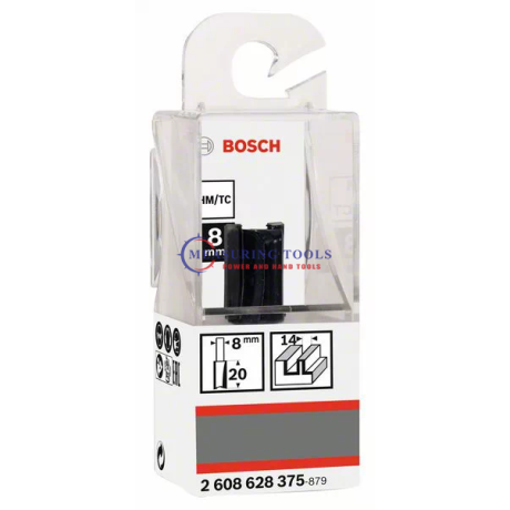 Bosch Routing Straight Bits 8 Mm, D1 14 Mm, L 20 Mm, G 51 Mm Routing bits image
