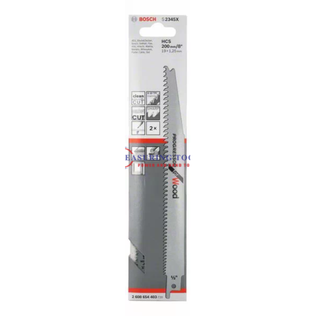 Bosch S 2345 X Progressor For Wood (2pcs) Sabre Saw Blades Sabre saw blades image