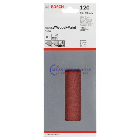 Bosch Clamped Sanding Sheet Expert For Wood 93 X 230, 120 (10pcs) Sanding sheets image