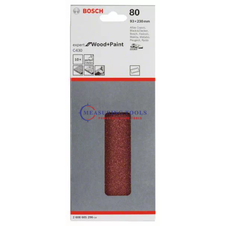 Bosch Clamped Sanding Sheet Expert For Wood 93 X 230, 80 (10pcs) Sanding sheets image