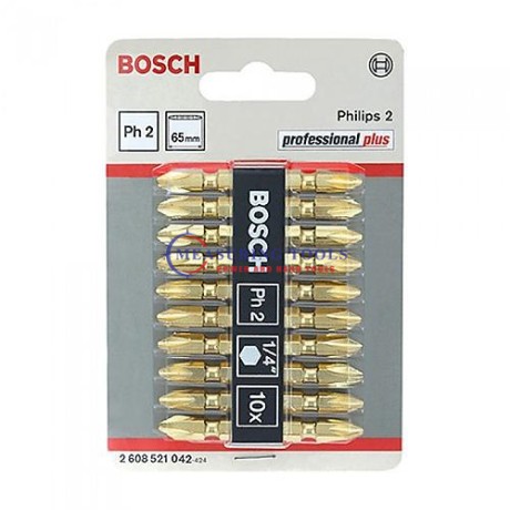 Bosch 10pcs Double Ended SDB Set Gold PH2; PH2; 65 Mm Screw Driver Bits Screwdriver bits image
