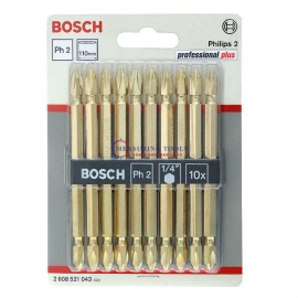 Bosch 10pcs Double Ended SDB Set PH2; PH2; 110 Mm Screw Driver Bits