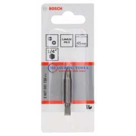 Bosch Double Ended Bit S 1,0x5,5 (flat Tip); PH2; 45 Mm (1 Pc) Screw Driver Bits